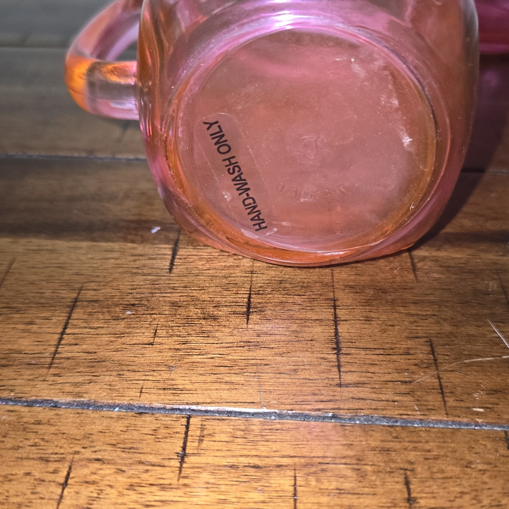 Set of Two Pink Mason Jar Mugs - Picture 3 of 3